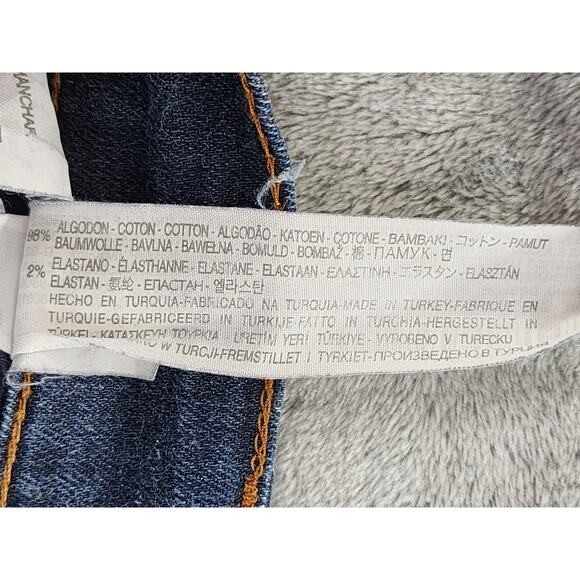 Zara Man Black Tag Straight Leg Denim Jeans Size 30 Blue Dark Wash Stretch Slim - Picture 9 of 16